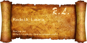 Rednik Laura névjegykártya